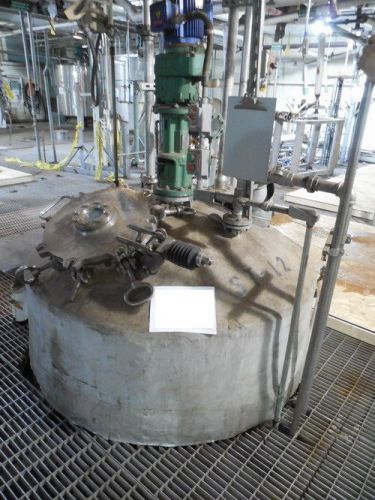 600 gallon stainless steel jacketed &amp; agitated reactor for sale