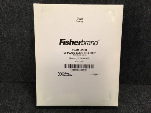 FISHERBRAND 03-448-3 FOAM LINED 100 PLACE SLIDE BOX RED