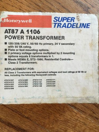 Honeywell Super Trade line Power Transformer AT 87  A 1106  New