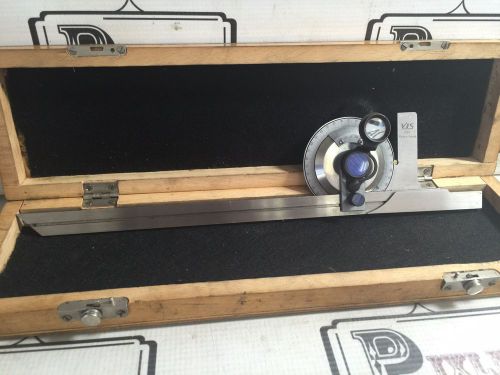 CLEAN! VIS UNIVERSAL BEVEL VERNIER PROTRACTOR WITH CASE FOR MILL LATHE MACHINIST