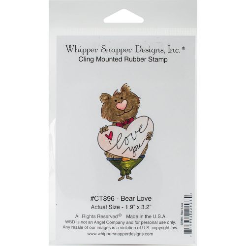 &#034;Whipper Snapper Cling Stamp 4&#034;&#034;X6&#034;&#034;-Bear Love&#034;