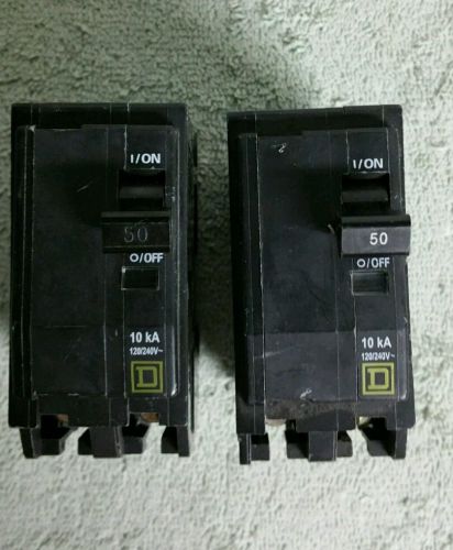Square D QO250 50Amp circuit breaker 120/240vac EUC!!!