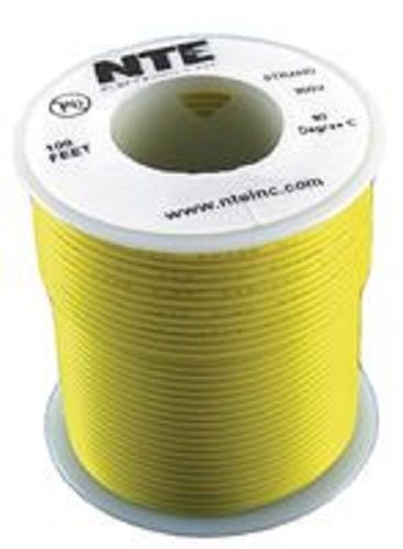 NTE WA08-04-100 Hook Up Wire Automotive Type 8 Gauge Stranded 100 FT YELLOW