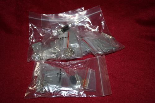 db9 m crimp connector kit w/ plastic shell lot of 5 gold pins CZ  Labs 1209ckm