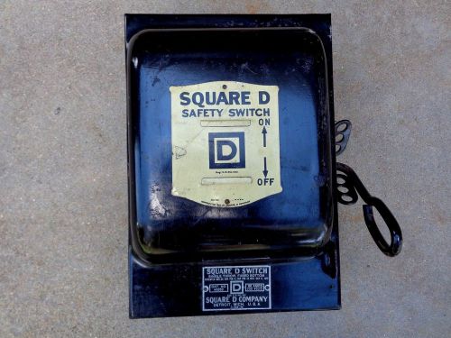 1916 SQUARE D 46352 Single Throw Knife Switch Electrical Fuse Box Steampunk