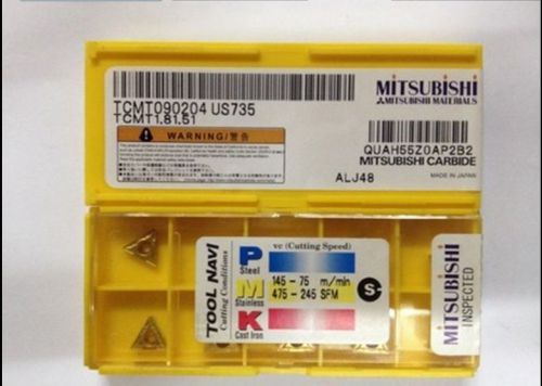 NEW IN BOX MITSUBISHI TCMT090204 US735 TCMT1.81.51 Carbide Insert 10PCS/box