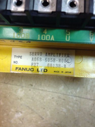 Fanuc Servo Amplifier A06B-6058-H006 A06B6058H006 Used