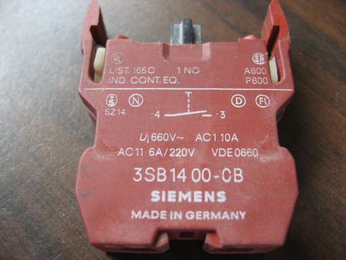 Siemens 3SB14-00-0B Contact Block (3SB1400-0B)