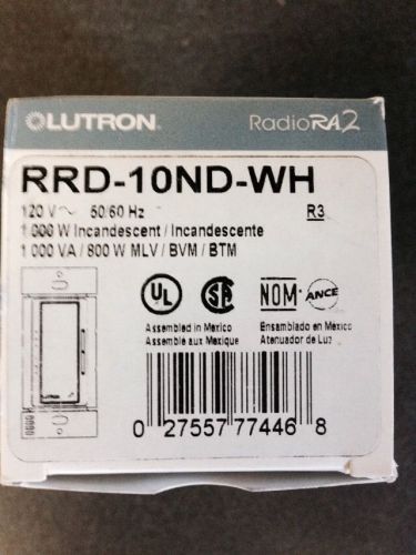 Lutron Radio RA2 RRD-10ND-WH Lighting Switch White 120v