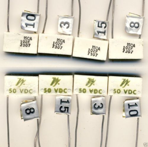 4 VITRAMON PORCELAIN CERAMIC 50 VDC 15CA-102F-7307 CAPACITORS