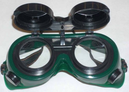 Green Welding Safety Goggles 50mm Round Flip Front Shade 5