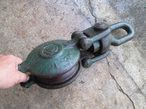 LARGE SWIVEL SNATCH BLOCK PULLEY EXCELLENT SHAPE #2