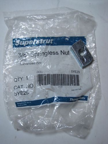 Superstrut Silver Channel Springless Nut 3/8&#034; 5YE29 22-Pack NNB