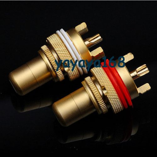 10pcs RCA Terminal Sockets Audio Accessories AMP Connector Copper Gold Plated