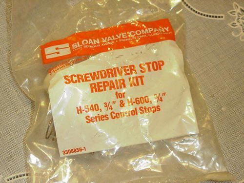 SLOAN Genuine Parts ScrewDriver Stop Repair Kit H-540 3/4&#034;  &amp; H-600 3/4&#034; NEW!