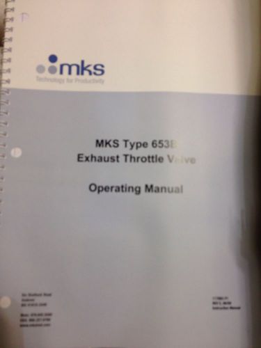 MKS 653B 13724 New In Box Throttle Valve