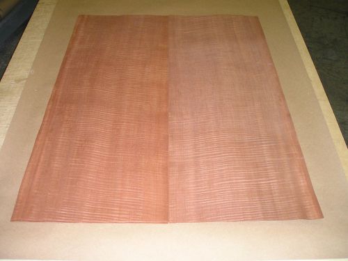 Fiddleback Makore Wood Veneer. 13.5 x 33, 5 Sheets.