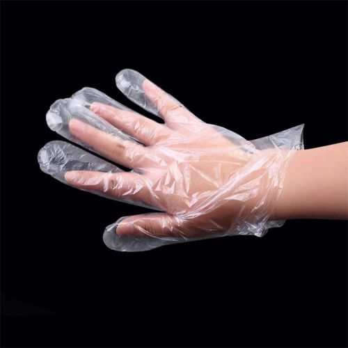 100pcs plastic disposable gloves restaurant home service catering hygiene ye for sale