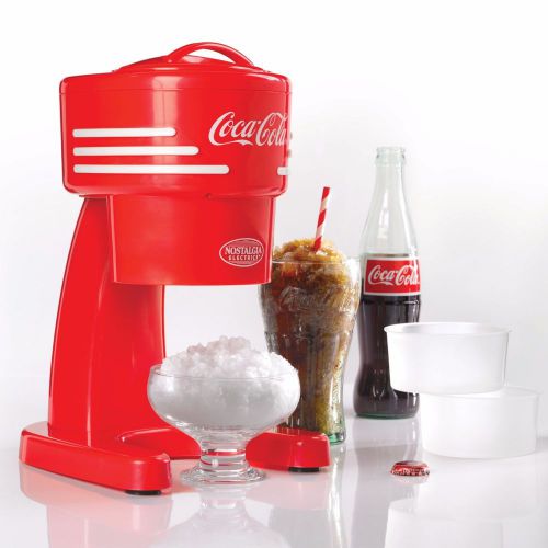 Nostalgia electrics tabletop coca cola retro theme shaved ice machine snow cone for sale