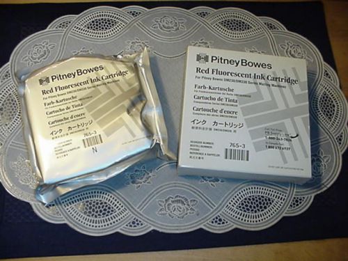 Pitney Bowes Red Fluorescent Ink Cartridge 765-3 NEW IN BOX!
