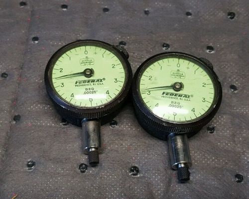 Federal Miracle Movement B2Q Dial Indicator .00025&#034; (Lot of 2)