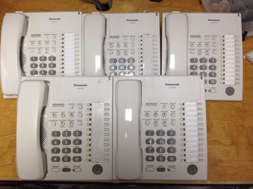 5 PANASONIC KX-T7720 TELEPHONES WHITE USED