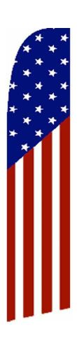 American 50 Stars Swooper flag 15ft Feather Banner made in USA