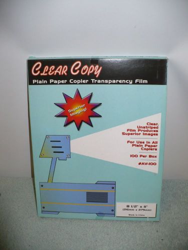 10 packages Clear Copy TRANSPARENCY FILM 100 per bx-NEW SEALED