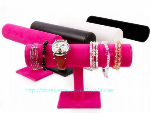 Velvet T-Bar Jewelry Rack Bracelet Necklace Stand Organizer Holder Display