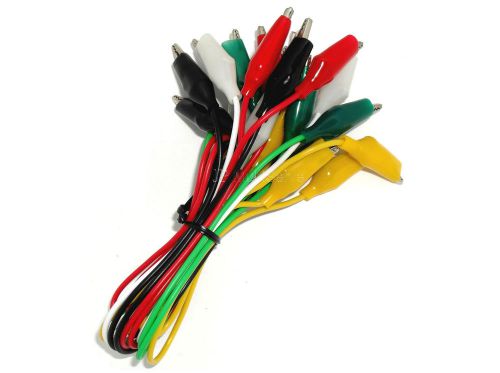 10 Wire Alligator Test Lead Set 5 Pairs of Colors