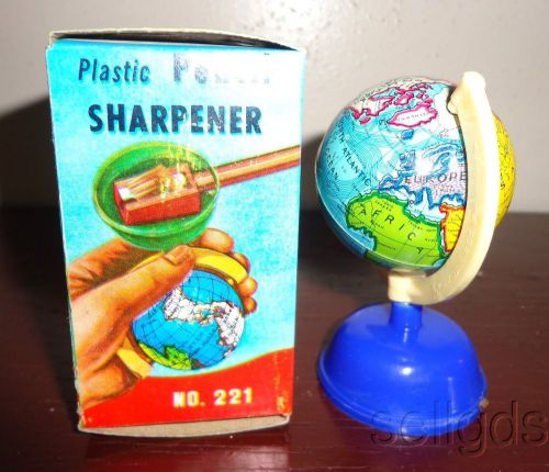 Vintage Miniature World Globe Pencil Sharpener in Original Box