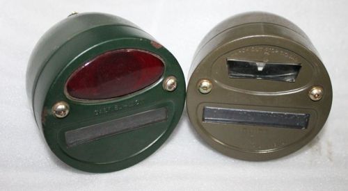 INDIAN SCOUT 741 WWII MILITARY BLACK OUT TAIL LIGHTS SET WWII