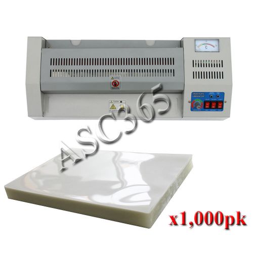 All steel 13.5inch laminating machine+5mil hot thermal pouch film 1,000pk for sale