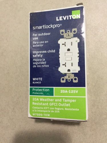 Leviton w7899-tkw    20 amp  gfci outlet, white for sale