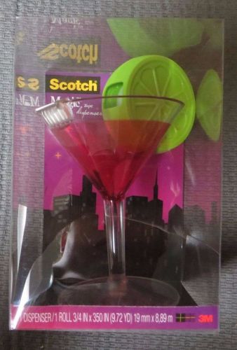 SCOTCH MAGIC TAPE DISPENSER- &#039;&#039;MIX IT UP&#039;&#039; MARTINI LIME COCKTAIL THEMED