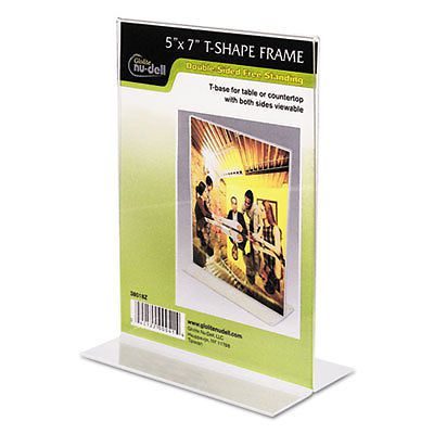 Clear Plastic Sign Holder, Stand-Up, 5 x 7, Sold as 1 Each