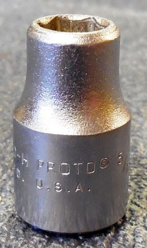 Proto 5210-h 5/16&#034; chrome hand socket, 3/8&#034; drive, 6-point, great condition, usa for sale