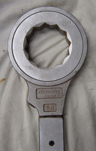 Gedore 80mm ratchet ring wrench, large xtra long spanner rare vanadium 12-point for sale