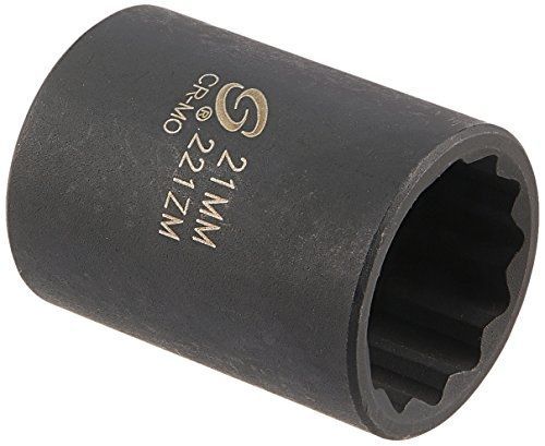 Sunex 221zm 1/2-Inch Drive 21-mm 12-Point Impact Socket