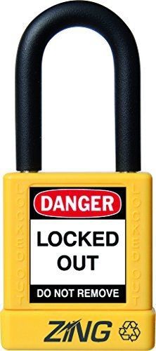 Zing green products zing 7039 recyclock safety padlock, keyed alike, 1-1/2&#034; for sale