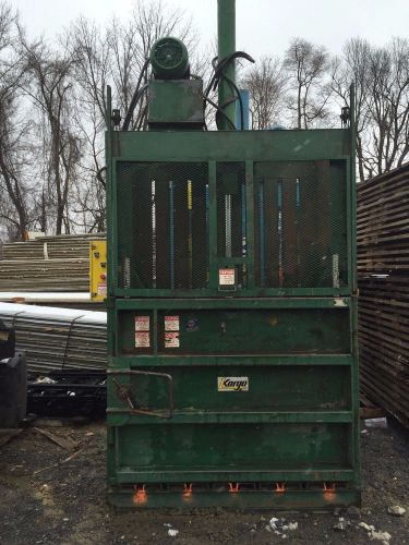 Ajax Kargo 60&#034; Cardboard Baler Scrap Trash Vertical 10 HP Hydraulic Baler