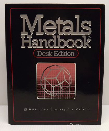 Asm metals handbook desk edition 1985, american society for metals for sale