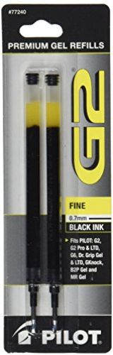 Pilot G2 Gel Ink Refill, Fine Point, Black Ink - Pack Of 6 (PIL77240-6PACKS)
