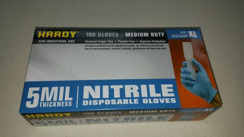 100 HARDY POWDER FREE DISPOSABLE NITRILE RUBBER GLOVES - SIZE X- LARGE
