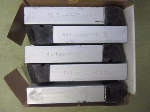 CARBOLOY Lathe Tool Bits with Carbide Tip D12 D-12 883 10pc NOS