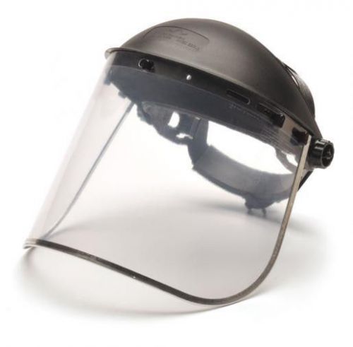 Pyramex ratchet headgear hard hat adapter &amp; faceshield safety combo ansi hgbkit for sale