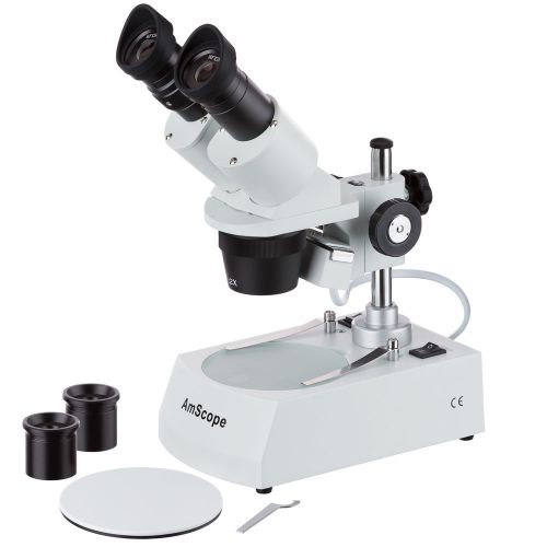 Amscope se306r-pz student forward binocular stereo microscope 20x-40x-80x for sale