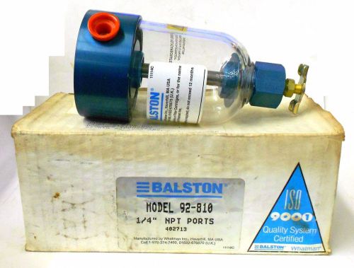 Balston filter, model 92-810, 150 psig at 130 deg f, 402713, 1/4&#034; npt ports for sale