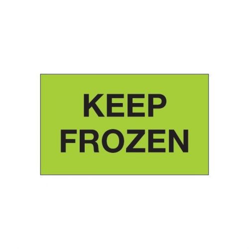 &#034;Tape Logic Climate Labels, Keep Frozen, 3x5, Fluorescent Green, 500 Per Roll&#034;
