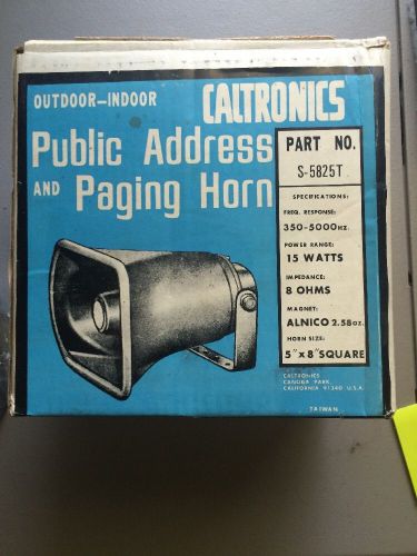 Paging Horn And Public Address, Caltronics 15Watt 8 OHMS New In Box!